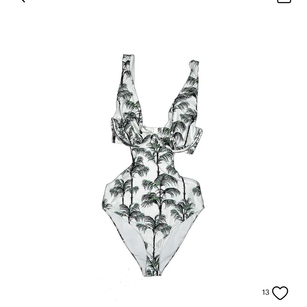 ASOS tropical print one piece suit - size L